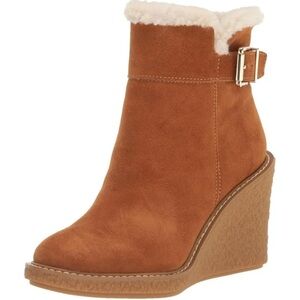 Franco Sarto Women's L-Ulayna Ankle Boots Sz 10 Color Whiskey Brown Suede NIB